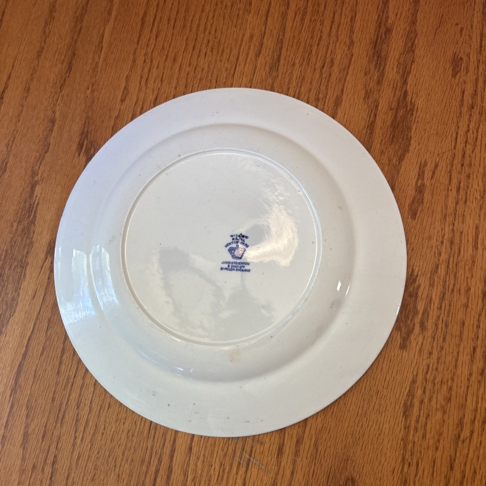 John Steventon & Sons Burslem England Willow Royal Venton Ware 10" Dinner Plate - Picture 4 of 5